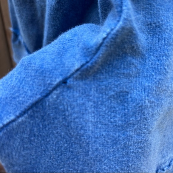 J Her wide leg blue mineral washed cargo sweat lounge cotton pants small medium - Picture 5 of 5